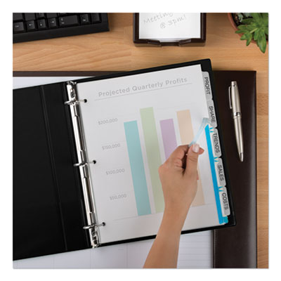 Print and Apply Index Maker Clear Label Plastic Dividers w/Printable Label Strip, 5-Tab, 11 x 8.5, Frosted Clear Tabs, 1 Set