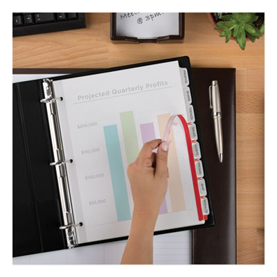 Print and Apply Index Maker Clear Label Plastic Dividers w/Printable Label Strip, 8-Tab, 11 x 8.5, Frosted Clear Tabs, 1 Set