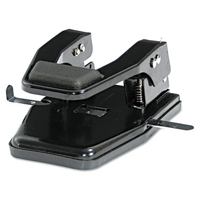 40-Sheet Heavy-Duty Two-Hole Punch, 9/32" Holes, Padded Handle, Black MATMP250
