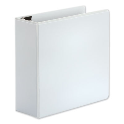 Comfort Grip Deluxe Plus 4 Inch D-Ring View Binder, White UNV30754