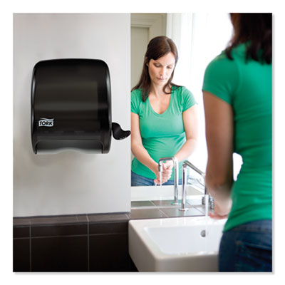Compact Hand Towel Roll Dispenser, 12.49 x 8.6 x 12.82, Smoke