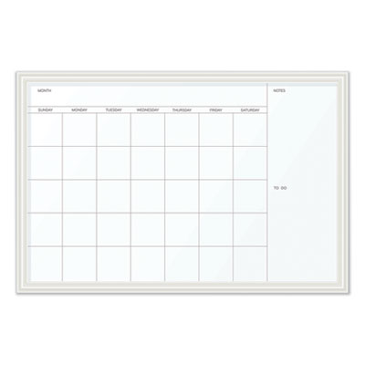 U Brands Magnetic Dry Erase Calendar with Décor Frame