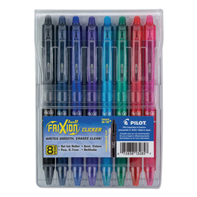 FriXion Clicker Erasable Retractable Gel Pen, 1 mm, Blue Ink/Barrel, Dozen - Pilot PIL11387