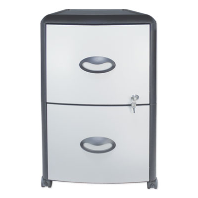 Storex Mobile Filing Cabinet with Metal Siding