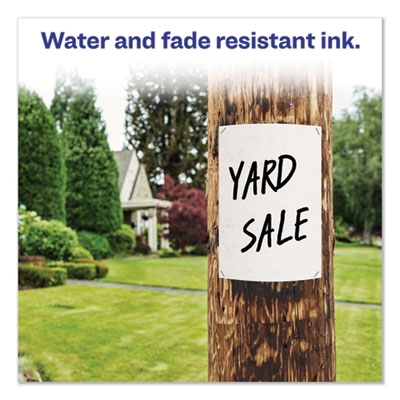 MARKS A LOT Regular Desk-Style Permanent Marker, Broad Chisel Tip, Assorted Colors, 4/Set (7905)