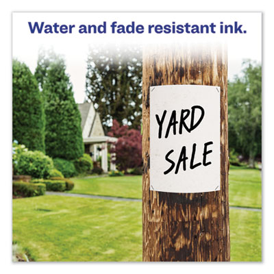 MARKS A LOT Large Desk-Style Permanent Marker with Metal Pocket Clip, Broad Bullet Tip, Black, Dozen (24878)