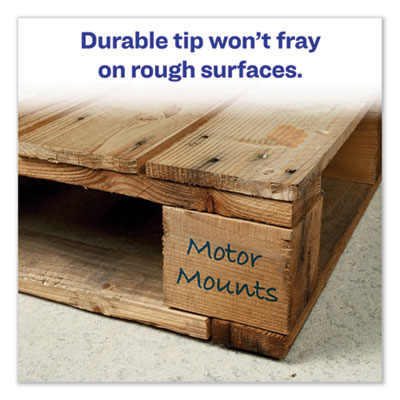 MARKS A LOT Regular Desk-Style Permanent Marker, Broad Chisel Tip, Blue, Dozen (7886)