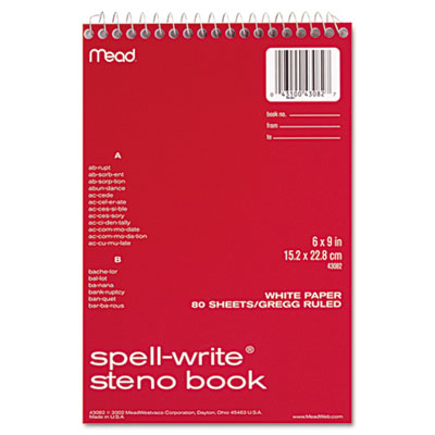 Mead® Spell-Write® Wirebound Steno Book
