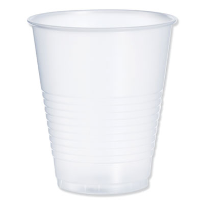 High-Impact Polystyrene Squat Cold Cups, 12 oz, Translucent, 50 Cups/Sleeve, 20 Sleeves/Carton DCCY12S