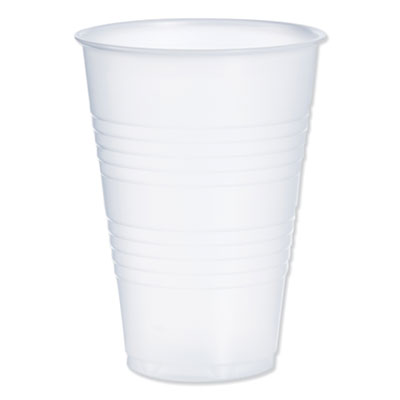 High-Impact Polystyrene Cold Cups, 14 oz, Translucent, 50 Cups/Sleeve. 20 Sleeves/Carton DCCY14