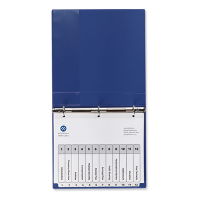 Customizable TOC Ready Index Black and White Dividers, 12-Tab, 1 to 12, 11 x 8.5, 1 Set