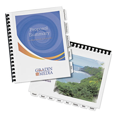 Customizable Print-On Dividers, Unpunched, 5-Tab, 11 x 8.5, White, 5 Sets