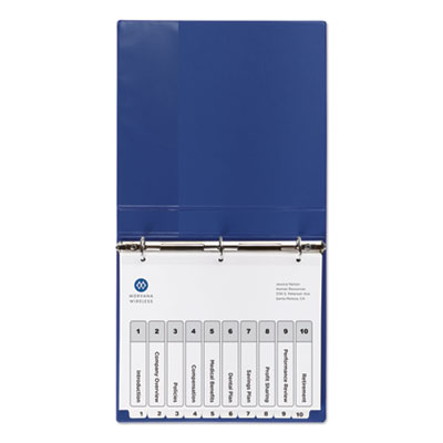 Customizable TOC Ready Index Black and White Dividers, 10-Tab, 1 to 10, 11 x 8.5, 1 Set