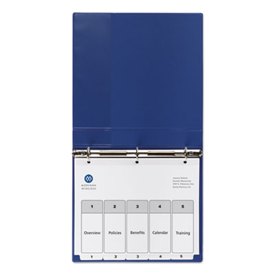 Customizable TOC Ready Index Black and White Dividers, 5-Tab, 1 to 5, 11 x 8.5, 1 Set