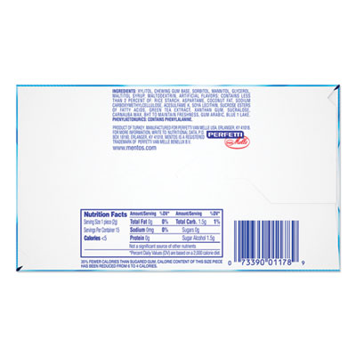 Pure Fresh Sugar-Free Gum, Mint, 15 Pieces/pack, 10 Packs/box