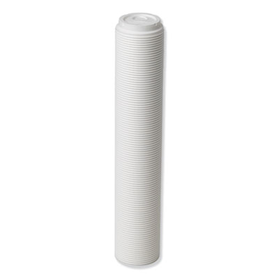 Dome Hot Drink Lids, Fits 8 oz Hot Cups, Plastic, White, 100/Sleeve, 10 Sleeves/Carton