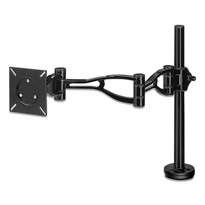 Professional Series Depth Adjustable Monitor Arm, 360 Degree Rotation, 37 Degree Tilt, 360 Degree Pan, Black, Supports 24 lb