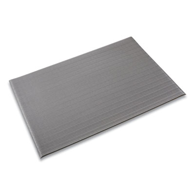 Ribbed Vinyl Anti-Fatigue Mat, 24 x 36, Black