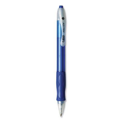 BIC Velocity Easy Glide Ballpoint Pen, Retractable, Medium 1 Mm, Blue Ink, Translucent Blue Barrel, Dozen (BICVLG11BE) BICVLG11BE