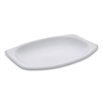Unlaminated Foam Dinnerware, Platter, Oval, 9 x 7, White, 800/Carton