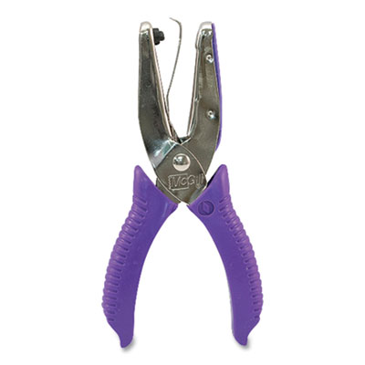 15-Sheet Medium-Duty One-Hole Punch, Diamond Shape, Chrome