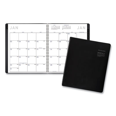 Contemporary Monthly Planner, Premium Paper, 11 x 9, Black Cover, 12-Month (Jan to Dec): 2023 AAG70260X05