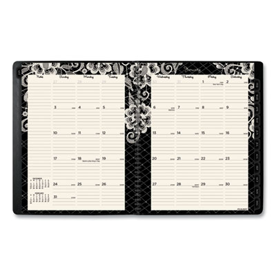 Lacey Weekly Block Format Professional Appointment Book, Lacey Artwork, 11 x 8.5, Black/White, 13-Month: Jan 2025 to Jan 2026