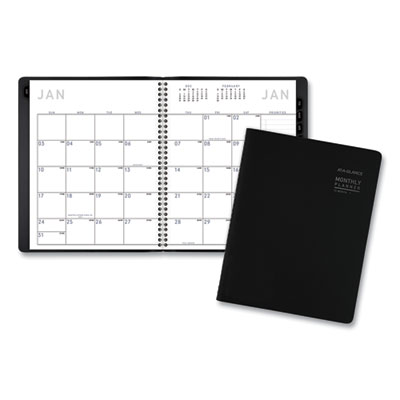 Contemporary Monthly Planner, 8.75 x 7, Black Cover, 12-Month (Jan to Dec): 2023 AAG70120X05