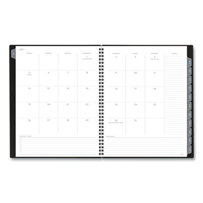Elevation Academic Weekly/Monthly Planner, 11 x 8.5, Black Cover, 12-Month (July to June): 2024 to 2025