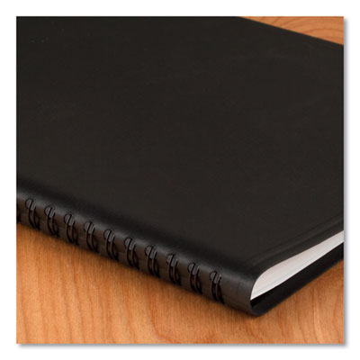 Weekly Planner Ruled for Open Scheduling, 8.75 x 6.75, Black Cover, 12-Month (Jan to Dec): 2025