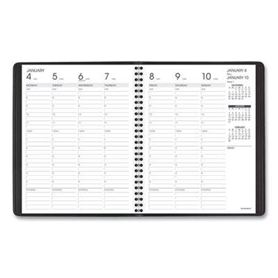 AT-A-GLANCE Weekly Vertical-Column Appointment Book Ruled for Hourly Appointments, 8.75 x 7, Black Cover, 13-Month: Jan 2025 to Jan 2026 (AAG7086505) AAG7086505