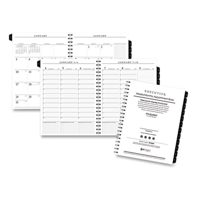 AT-A-GLANCE® Executive® Weekly/Monthly Planner Refill with 15-Minute Appointments