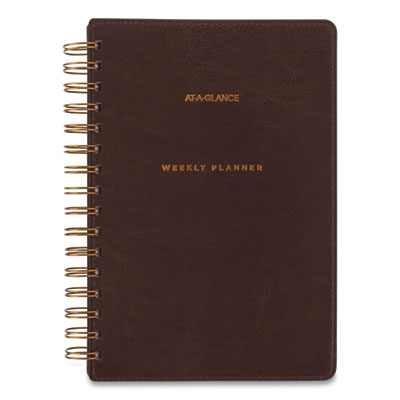 AT-A-GLANCE® Signature Collection™ Distressed Brown Weekly Monthly Planner