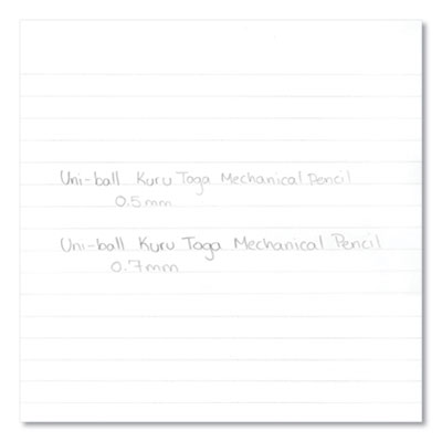 KuruToga Mechanical Pencil with Tube of Lead/Erasers, 0.5 mm, HB (#2), Black Lead, Black Barrel