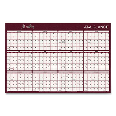 Reversible Horizontal Erasable Wall Planner, 48 x 32, 2017 - Short and  Simple Supplies