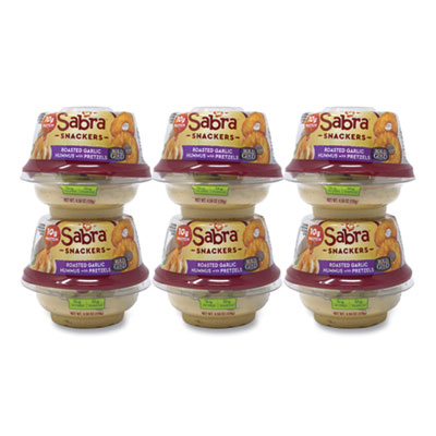 Classic Hummus with Pretzel, 4.56 oz Cup, 6 Cups/Pack, Delivered in 1-4 Business Days GRR90200452