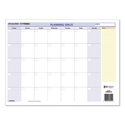 AT-A-GLANCE QuickNotes Mini Erasable Wall Planner, 16 x 12, White/Blue/Yellow Sheets, 12-Month (Jan to Dec): 2025 (AAGPM550B28) AAGPM550B28