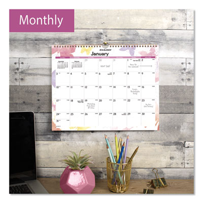 Watercolors Recycled Monthly Wall Calendar, Butterflies Artwork, 15 x ...