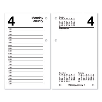 AT-A-GLANCE® Desk Calendar Refill with Tabs