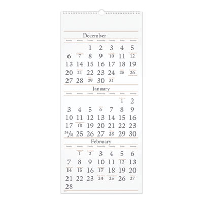 AT-A-GLANCE® Three-Month Reference Wall Calendar