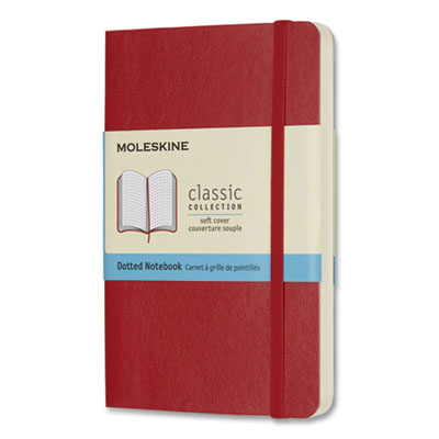 Classic Softcover Notebook, 1 Subject, Dotted Rule, Scarlet Red Cover, 5.5 x 3.5 HBG854627