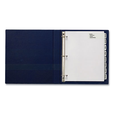 Big Tab Printable Large White Label Tab Dividers, 8-Tab, 11 x 8.5, White, 4 Sets