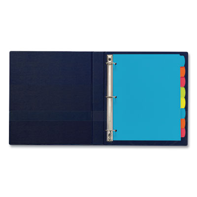 Big Tab Write and Erase Durable Plastic Dividers, 8-Tab, 11 x 8.5, Assorted, 1 Set