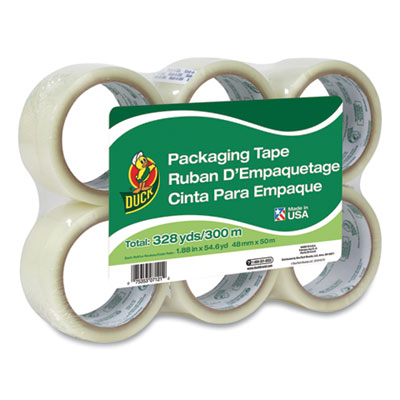 Commercial Grade Packaging Tape, 3" Core, 1.88" x 55 yds, Clear, 6/Pack DUC240053