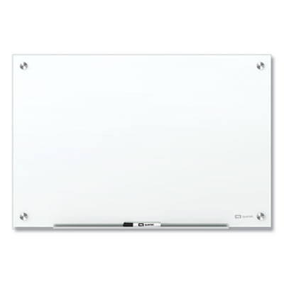 Brilliance Glass Dry-Erase Boards, 24 x 18, White Surface QRTG22418W