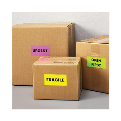 Avery High-Visibility Permanent Laser Id Labels, 2 X 4, Asst. Neon, 150/pack (AVE5978) AVE5978