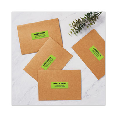Avery High-Visibility Permanent Laser ID Labels, 1 x 2.63, Neon Green, 750/Pack (AVE5971) AVE5971