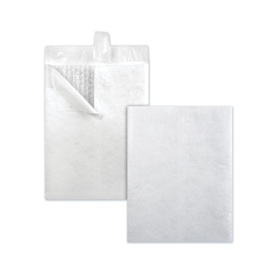 Bubble Mailer of DuPont Tyvek, #2E, Air Cushion, Redi-Strip Adhesive Closure, 9 x 12, White, 25/Box QUAR7525