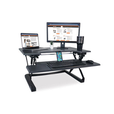 Victor® High Rise™ Height Adjustable Standing Desk with Keyboard Tray