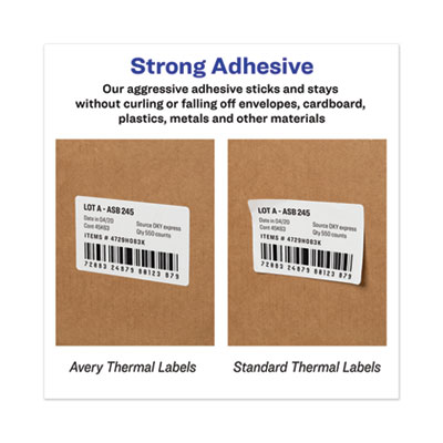 Multipurpose Thermal Labels, 2.13 x 4, White, 140/Roll